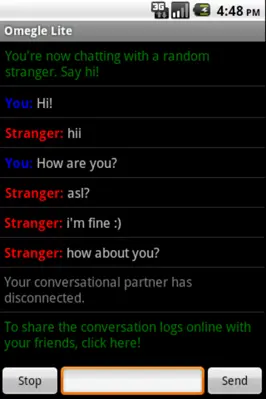 Omegle android App screenshot 2